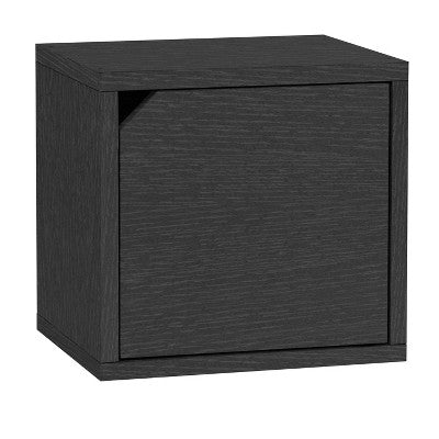 Way Basics Eco Stackable Connect Door Cube Modular Cubby Organizer Storage System Black - Open Box