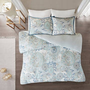 3pc Lina Cotton Printed Reversible Duvet Cover Set