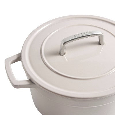 Martha Stewart 7qt Enameled Cast Iron Dutch Oven with Lid Cobblestone