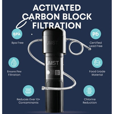 Mist Under Sink Water Filter System, Certified by IAPMO - 20,000 Gallon Capacity: Compatible with Standard Faucets