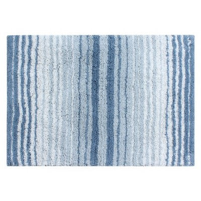 17"x24" Gradiation Rug Collection Blue Cotton Tufted Bath Rug - Home Weavers