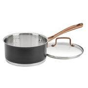 Cuisinart Onyx Black & Rose Gold Stainless Steel 1.5-Qt. Saucepan & Cover - Black