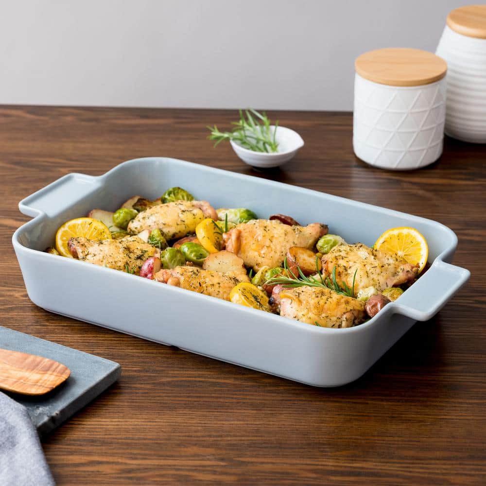 5 Qt. 10 in. x 15 in. Rectangle Stoneware Baker