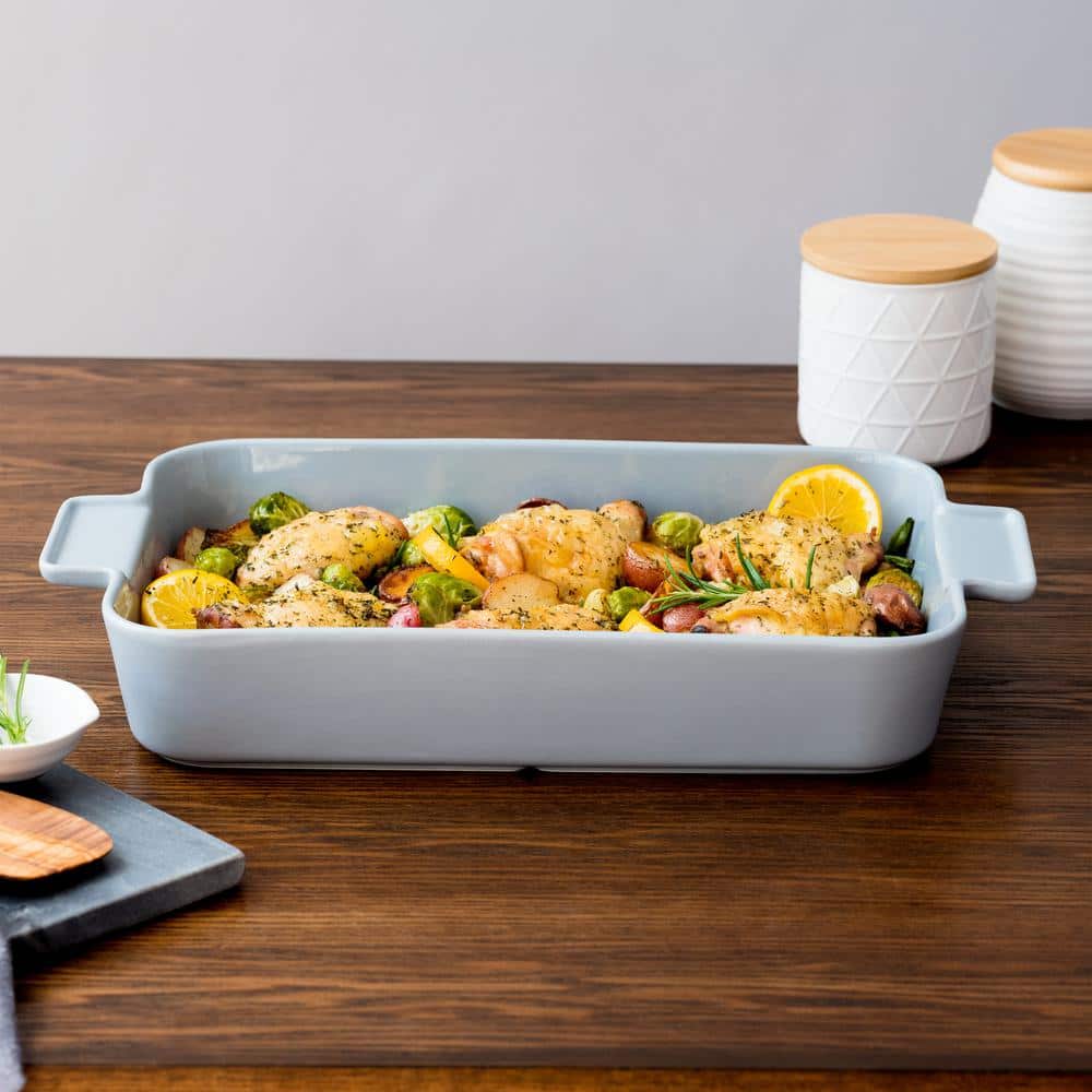 5 Qt. 10 in. x 15 in. Rectangle Stoneware Baker