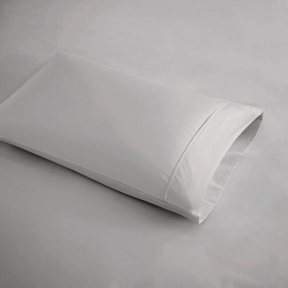 600 Thread Count 4-Piece Grey Cooling Cotton Queen Sheet Set