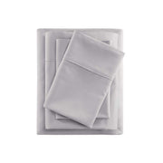600 Thread Count 4-Piece Grey Cooling Cotton King Sheet Set