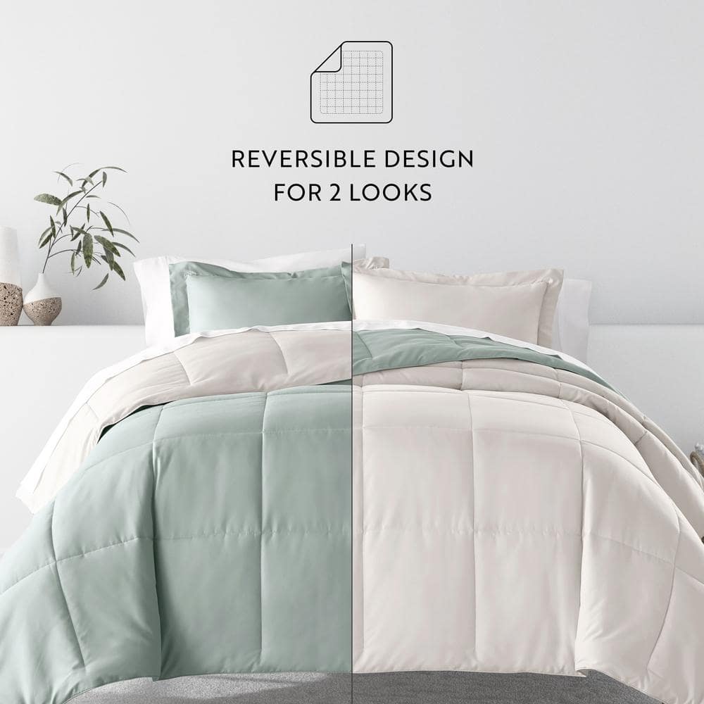 Eucalyptus and Natural Microfiber Down Alternative Twin/Twin XL Reversible Comforter Set