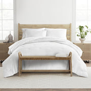 Waffle Textured 3 Piece All Season Down-Alternative Queen Comforter Set in White