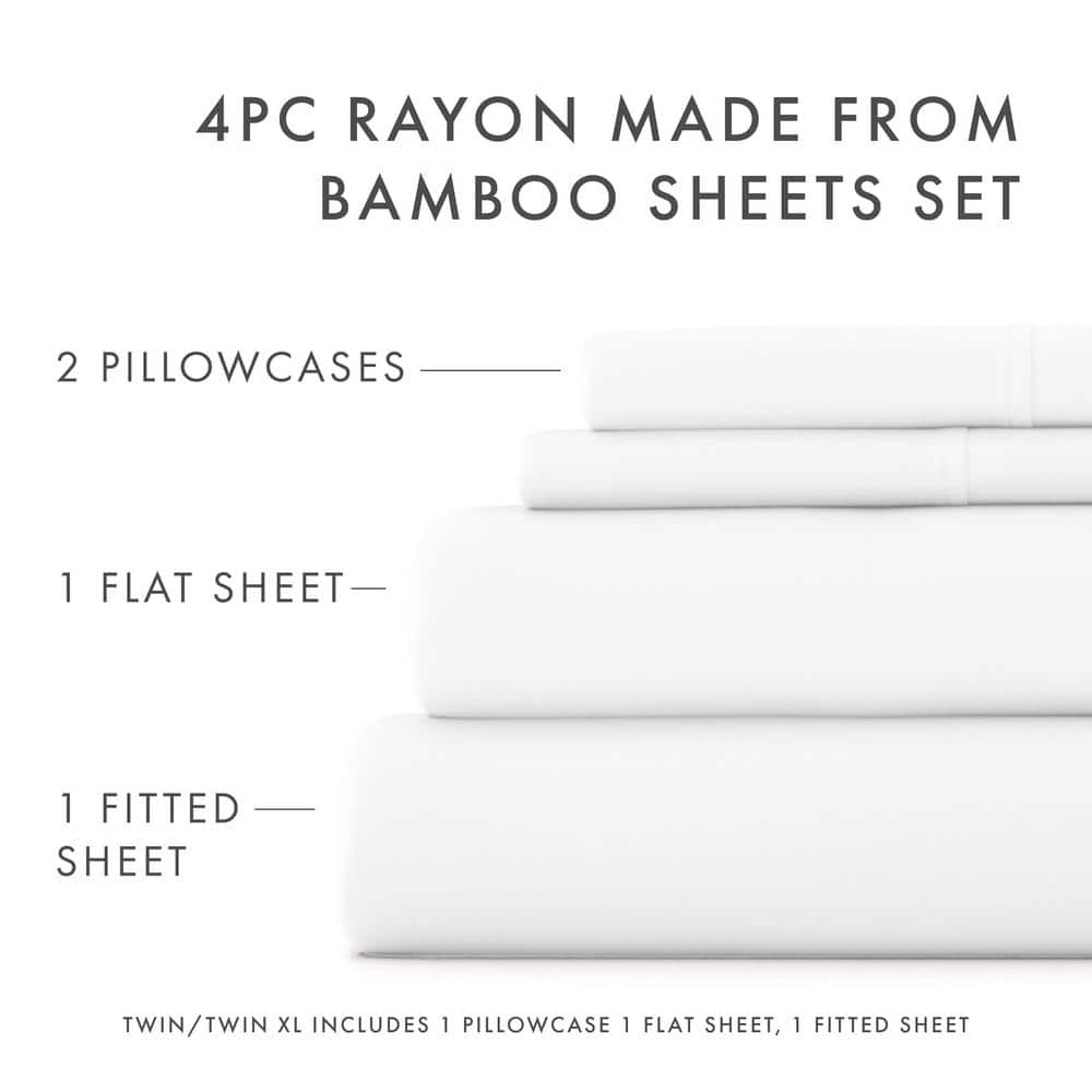 White King 4 Piece Bed Sheet Set