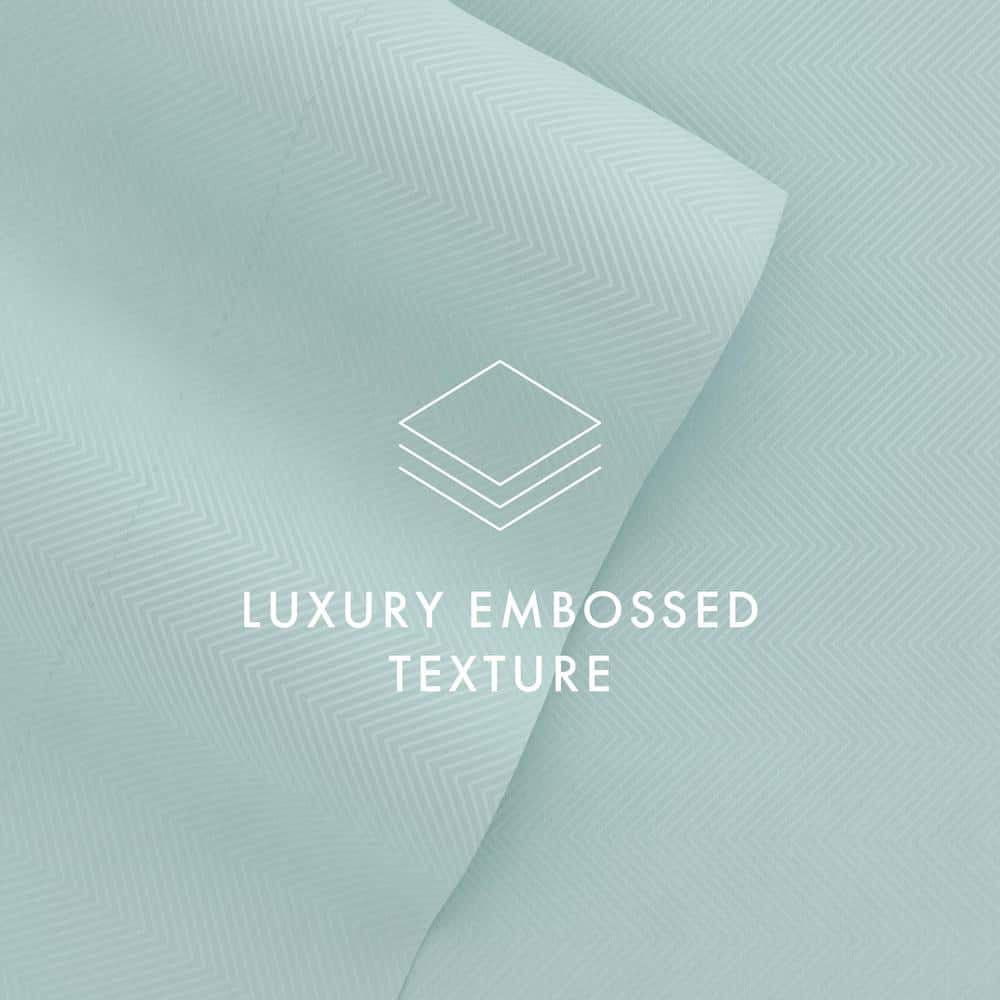 Becky Cameron 4-Piece Aqua Geometric Microfiber Twin Sheet Set