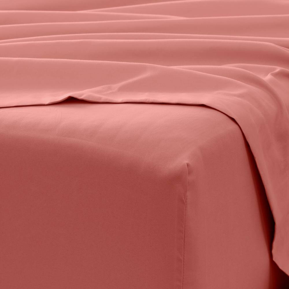 6-Piece Solid Clay California King Bed Sheet Set