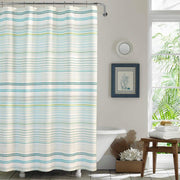 La Scala Breezer Green Cotton 72in X 72in. Shower Curtain