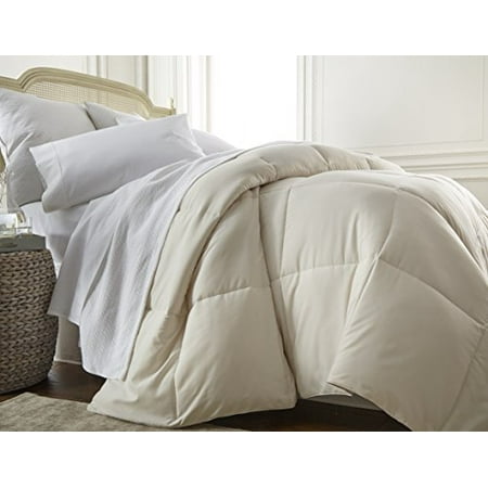 ienjoy Home IEH Cream Home Collection Premium Luxury Down Fiber Comforter, Full/Queen, Ivory