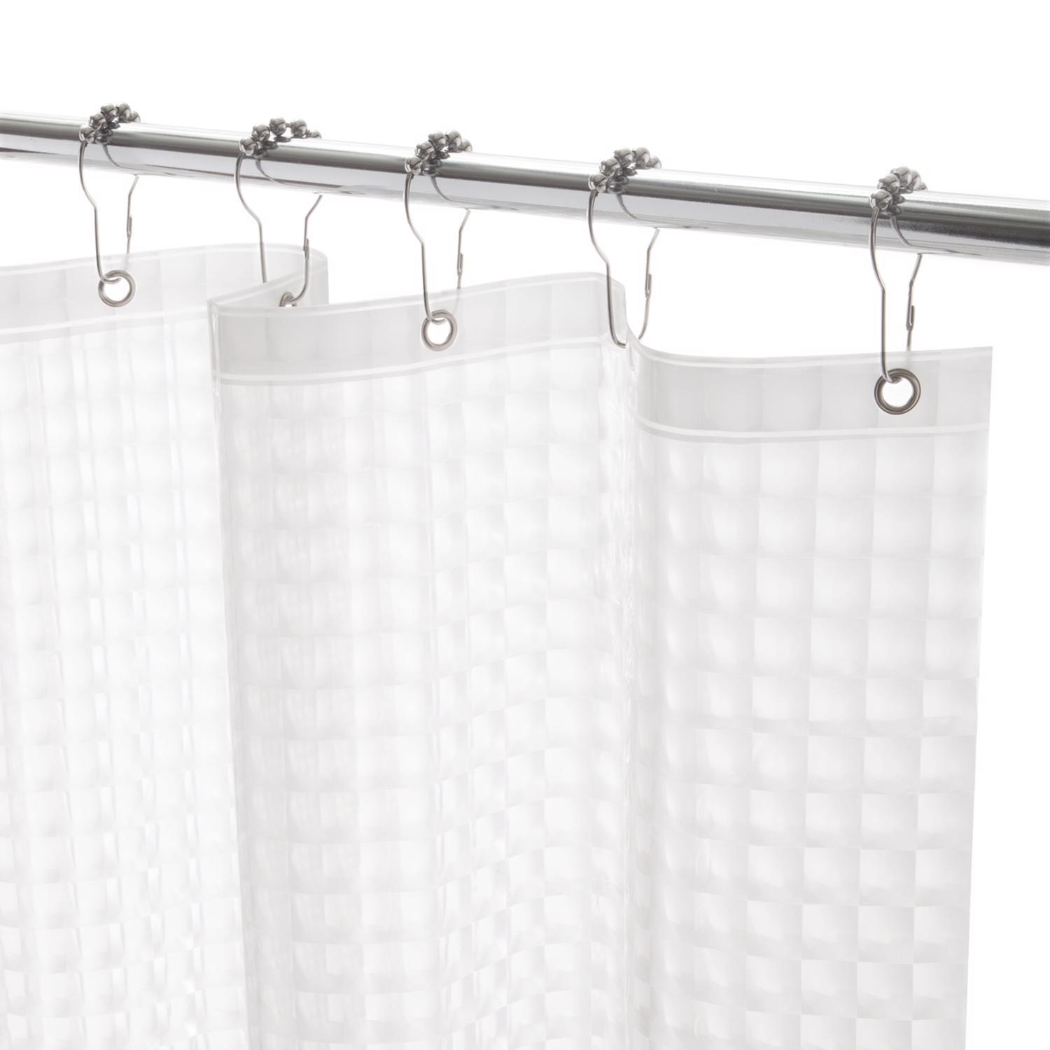 Kenney 72 in. H X 70 in. W Clear Embossed Shower Curtain Liner PEVA