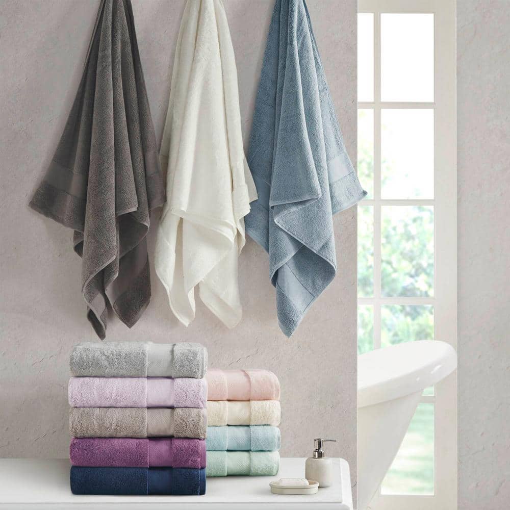 Turkish 6-Piece Charcoal Cotton Bath Towel Set