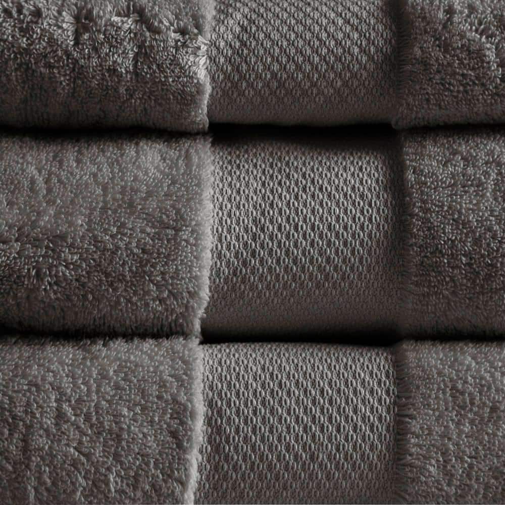 Turkish 6-Piece Charcoal Cotton Bath Towel Set