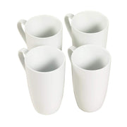 20 fl. oz. White Stoneware Latte Mug (Set of 4)