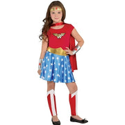 Costumes USA Wonder Woman Costume for Girls, Includes a Dress, a Headband, Leg Warmers, a Cape, and More