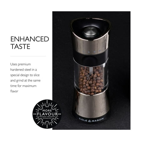 Cole & Mason Horsham Salt & Pepper Mills Gift Set, Silver and Chrome