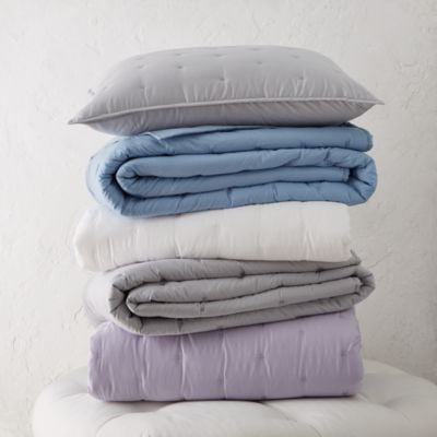 Sky Tufted Quilted Twin White Coverlet Set
