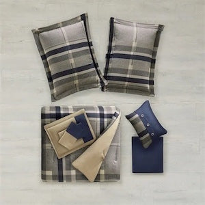 Intelligent Design Robbie 7-Piece Twin XL Comforter Set in Navy/Taupe