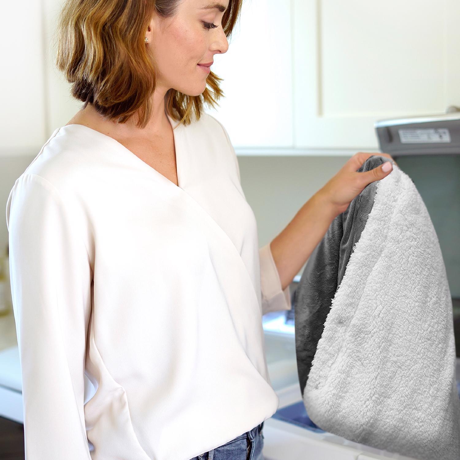 Pure Enrichment PureRelief Heated Blanket 4 settings Gray 50 in. W X 60 in. L