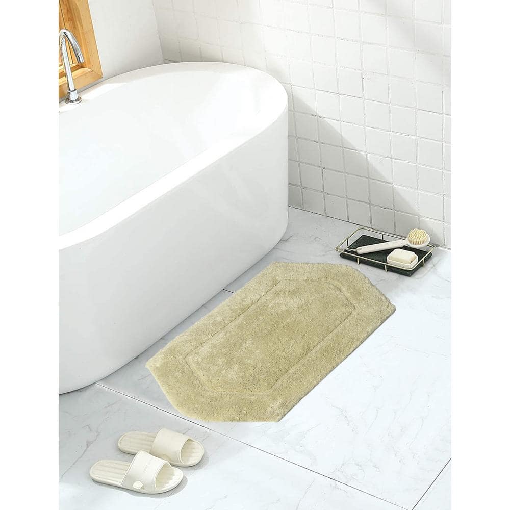 Waterford Collection 100% Cotton Tufted Bath Rug, 17 in. x24 in. Rectangle, Green
