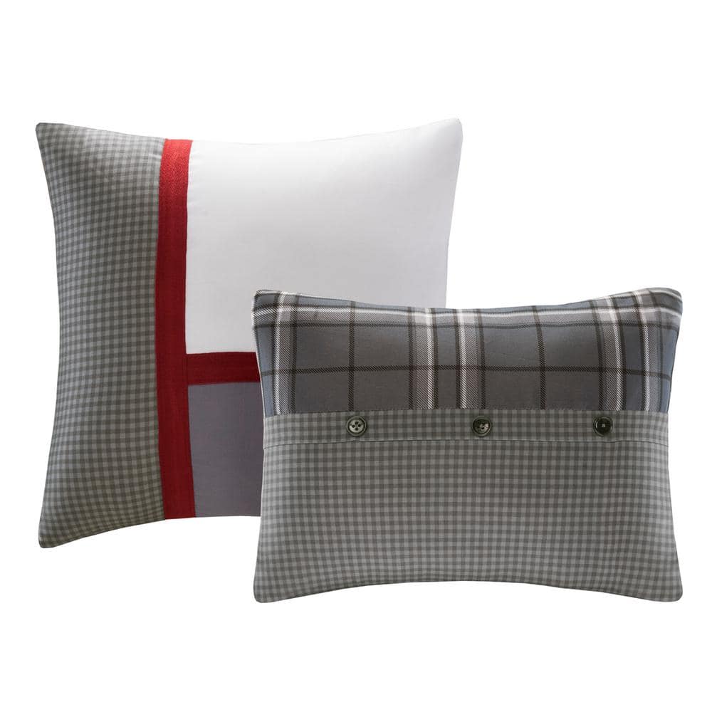 Campbell 5-Piece Grey Full/Queen Comforter Set
