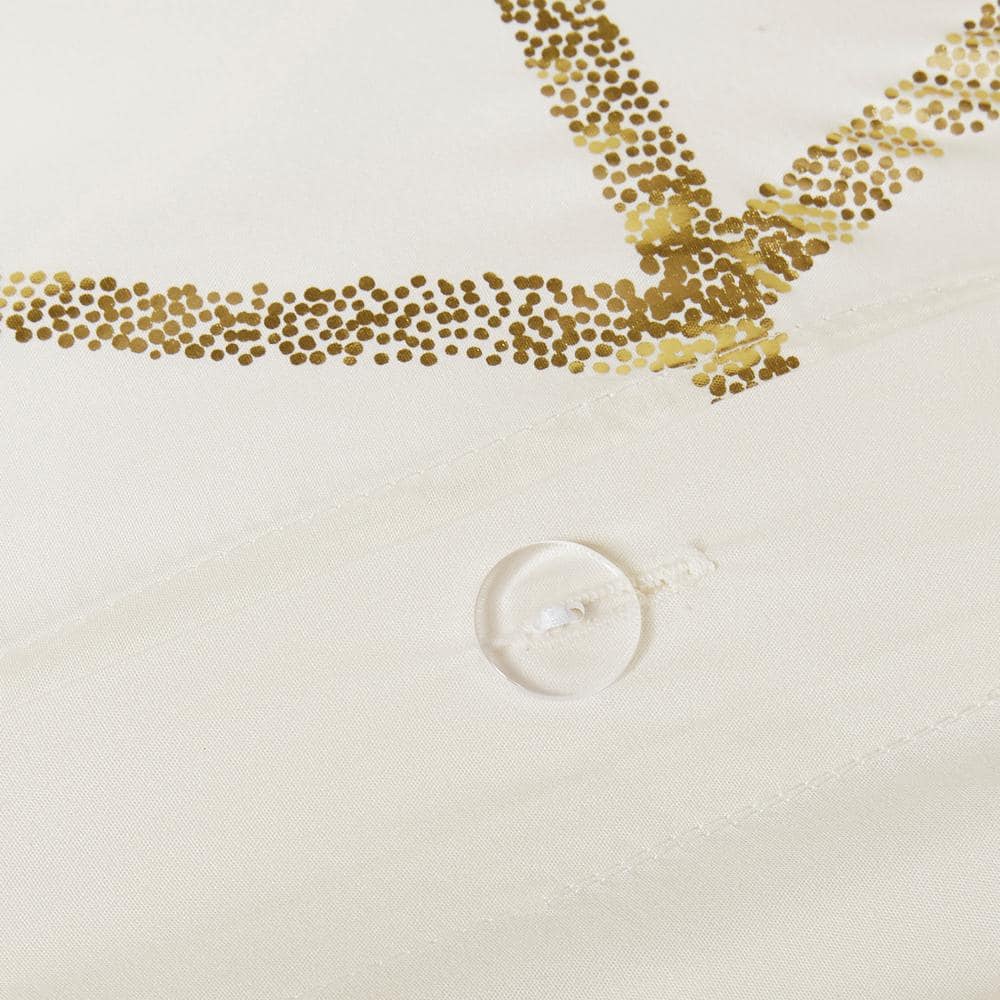 Khloe 5-Piece Ivory/Gold King Duvet Cover Set