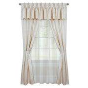 Claire 6 Piece 55 in. W x 84 in. L Polyester Light Filtering Window Curtain Set in Ivory