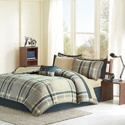 Intelligent Design Robbie 7-Piece Twin XL Comforter Set in Navy/Taupe
