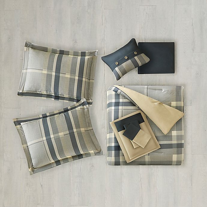 Intelligent Design Robbie 7-Piece Twin XL Comforter Set in Navy/Taupe