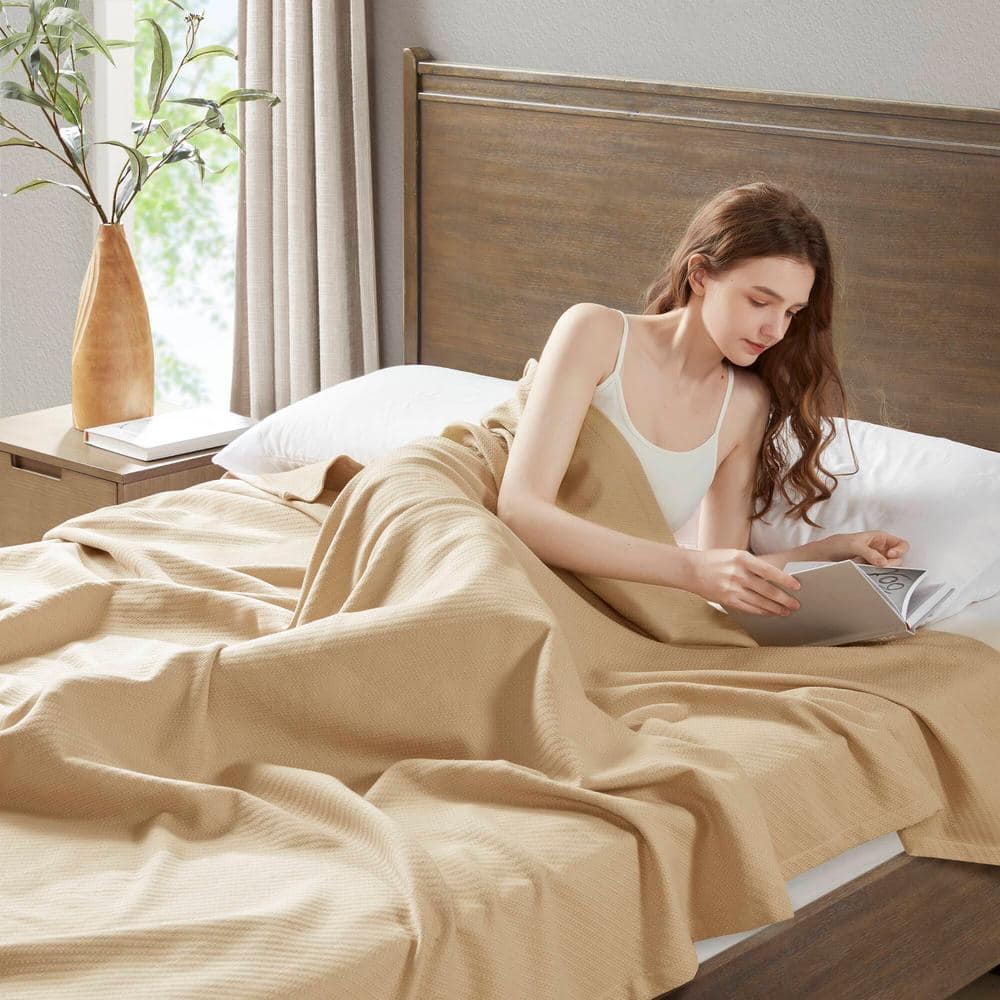 Linen Liquid Cotton Twin Blanket