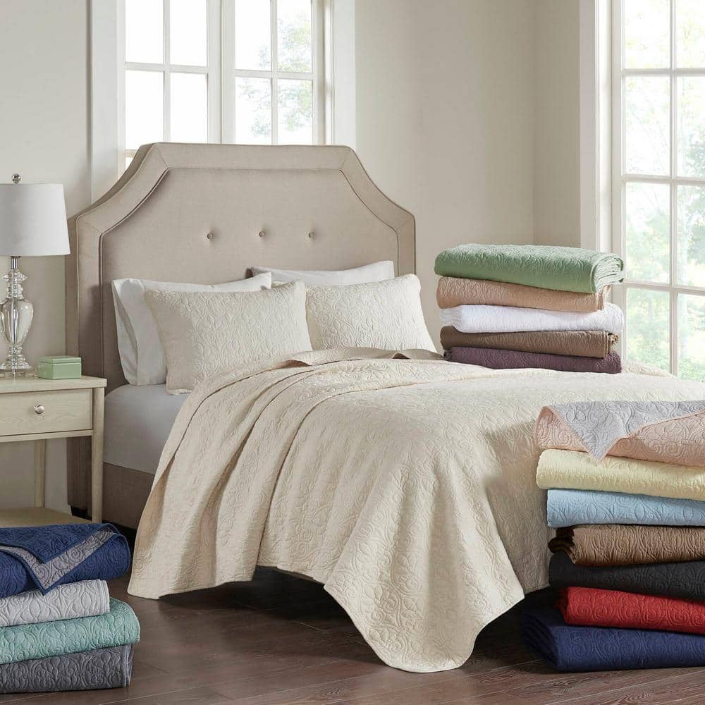 Mansfield 3-Piece Seafoam Full/Queen Coverlet Set