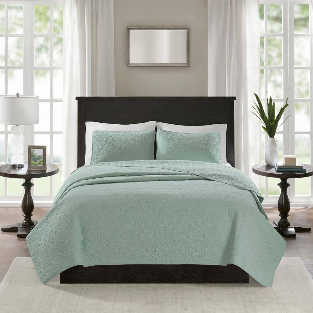 Mansfield 3-Piece Seafoam Full/Queen Coverlet Set