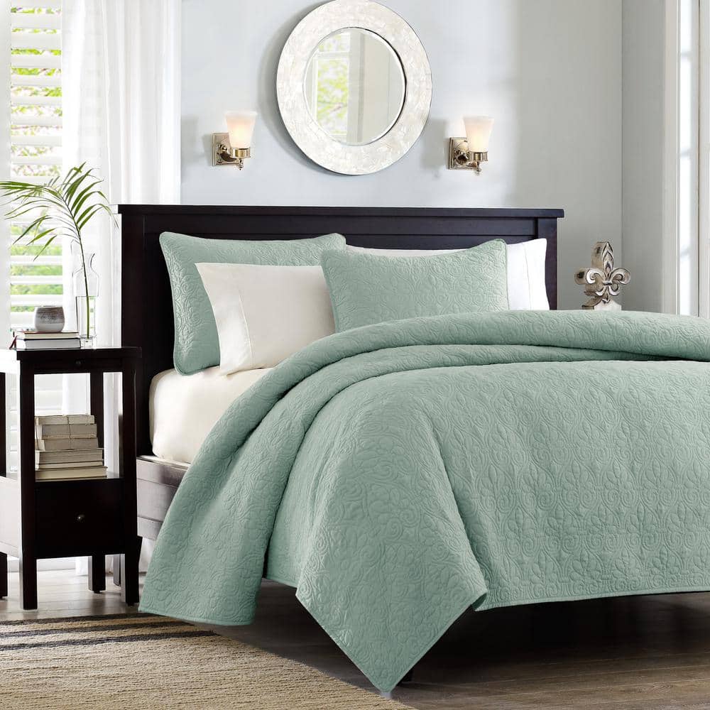 Mansfield 3-Piece Seafoam Full/Queen Coverlet Set