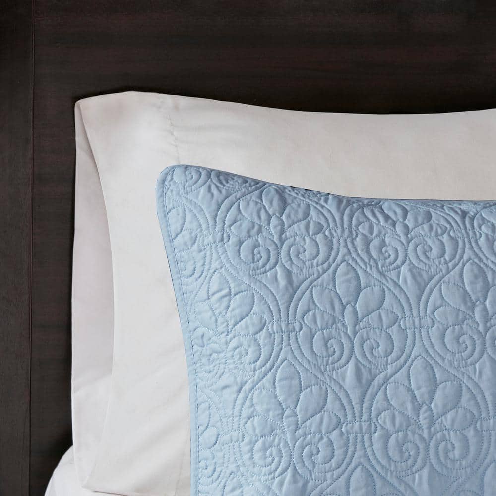 Mansfield 3-Piece Blue Full/Queen Coverlet Set