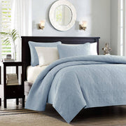 Mansfield 3-Piece Blue Full/Queen Coverlet Set