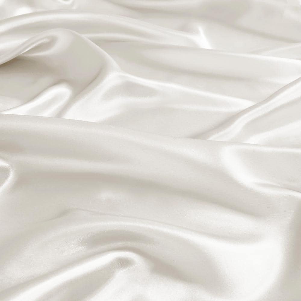 Satin 2-Piece Ivory Microfiber Standard Luxury 2 PC Pillowcases