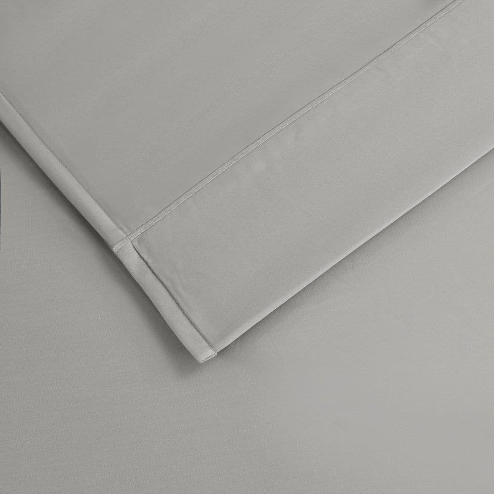 Madison Park 600 Thread Count 4-Piece Light Grey King Pima Cotton Sateen Sheet Set