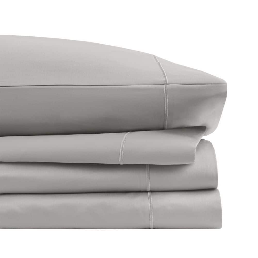 Madison Park 600 Thread Count 4-Piece Light Grey King Pima Cotton Sateen Sheet Set
