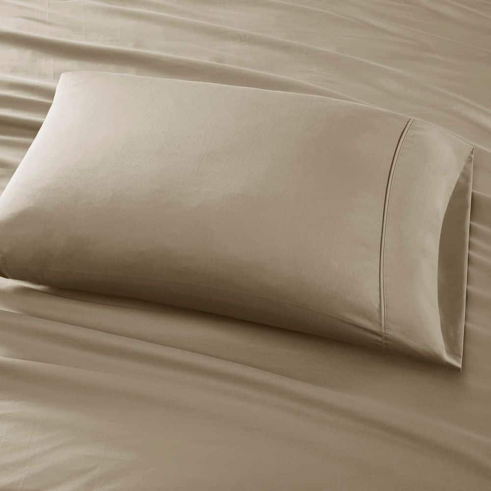 Madison Park 800 Thread Count 6-Piece Khaki Cotton Blend King Sateen Sheet Set
