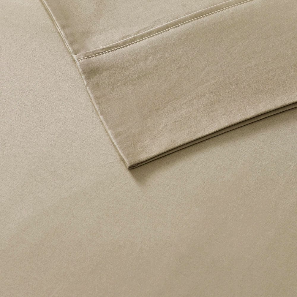 Madison Park 800 Thread Count 6-Piece Khaki Cotton Blend King Sateen Sheet Set