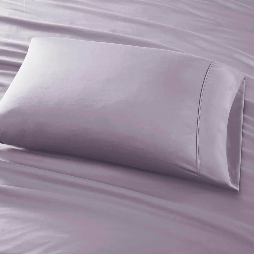 800 Thread Count 6-Piece Purple Cotton Blend Queen Sateen Sheet Set