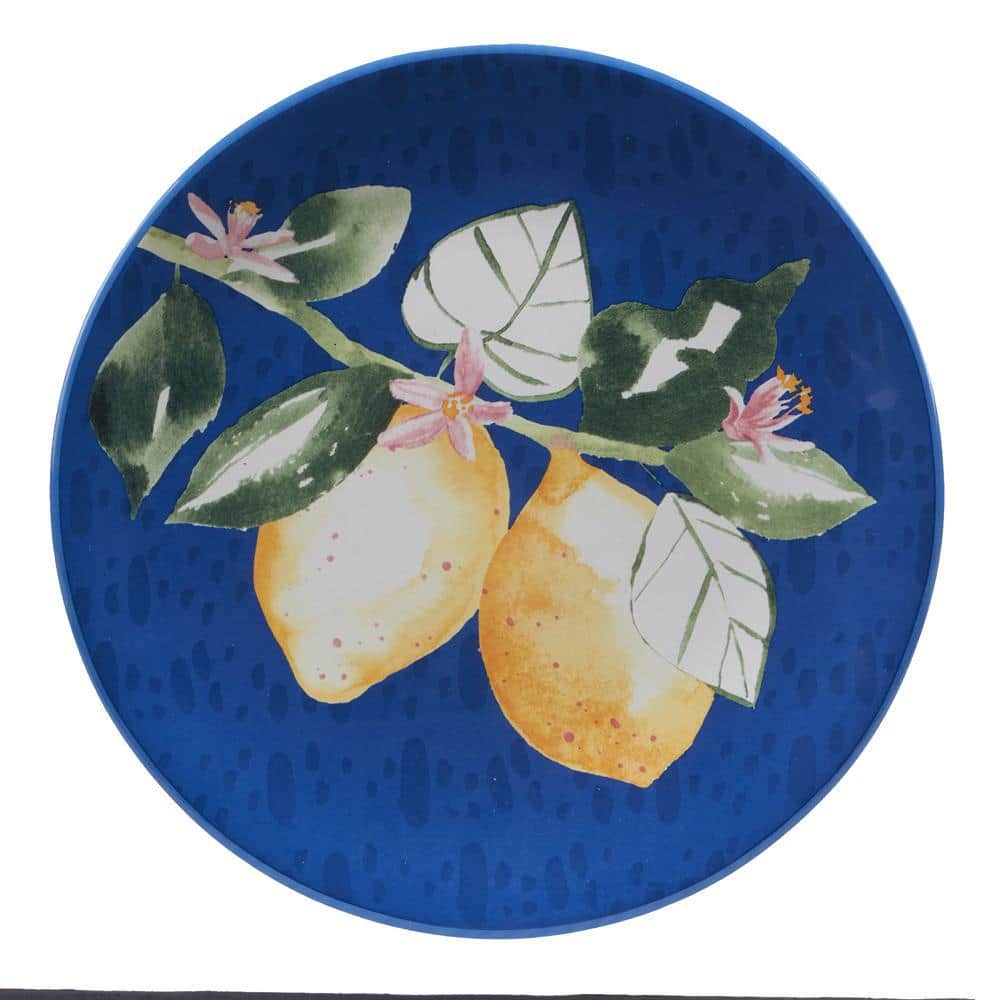 Lemonade Multicolored Earthenware Salad Plate Set Of 4