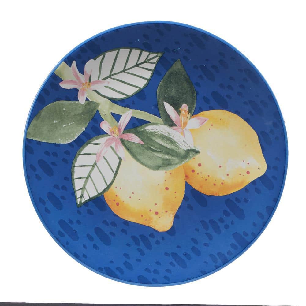 Lemonade Multicolored Earthenware Salad Plate Set Of 4