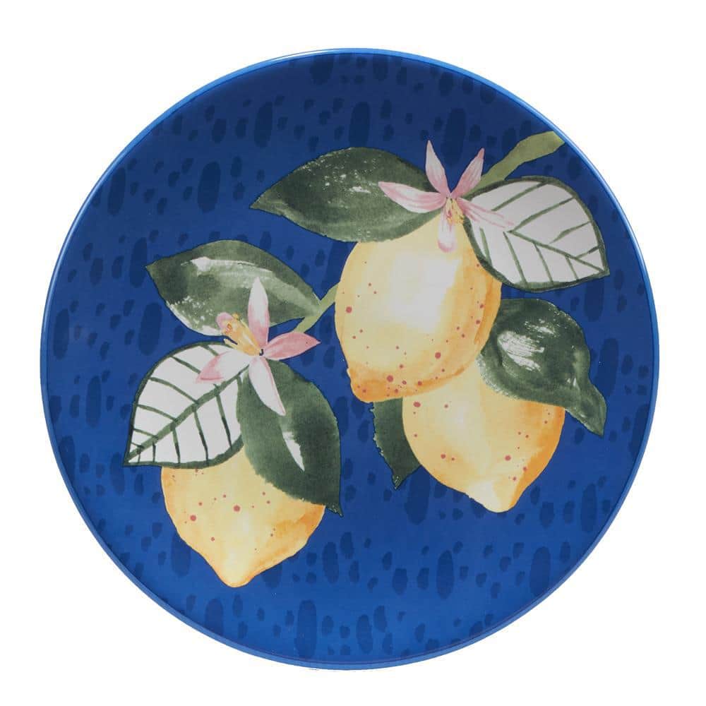 Lemonade Multicolored Earthenware Salad Plate Set Of 4