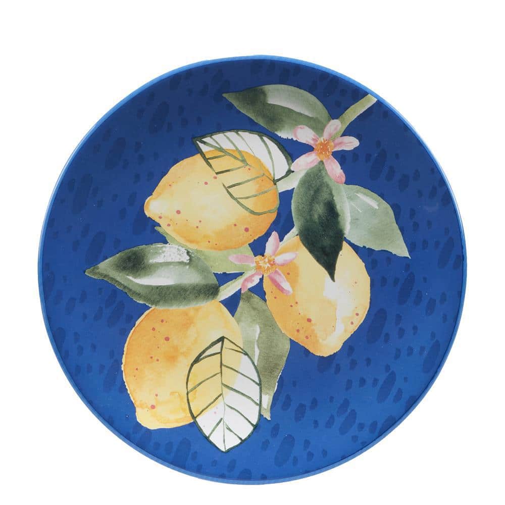 Lemonade Multicolored Earthenware Salad Plate Set Of 4