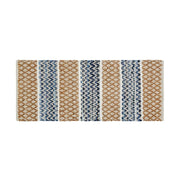 Jute Diamond Natural and Blue 2 ft. x 5 ft. Area Rug Runner Rug