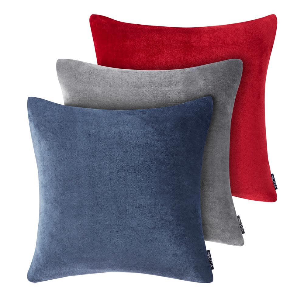 Ultra Soft Plush Solid 1-Piece Red Microfiber European Sham
